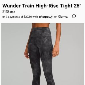 Lululemon Wunder Train High-Rise Tight 25”